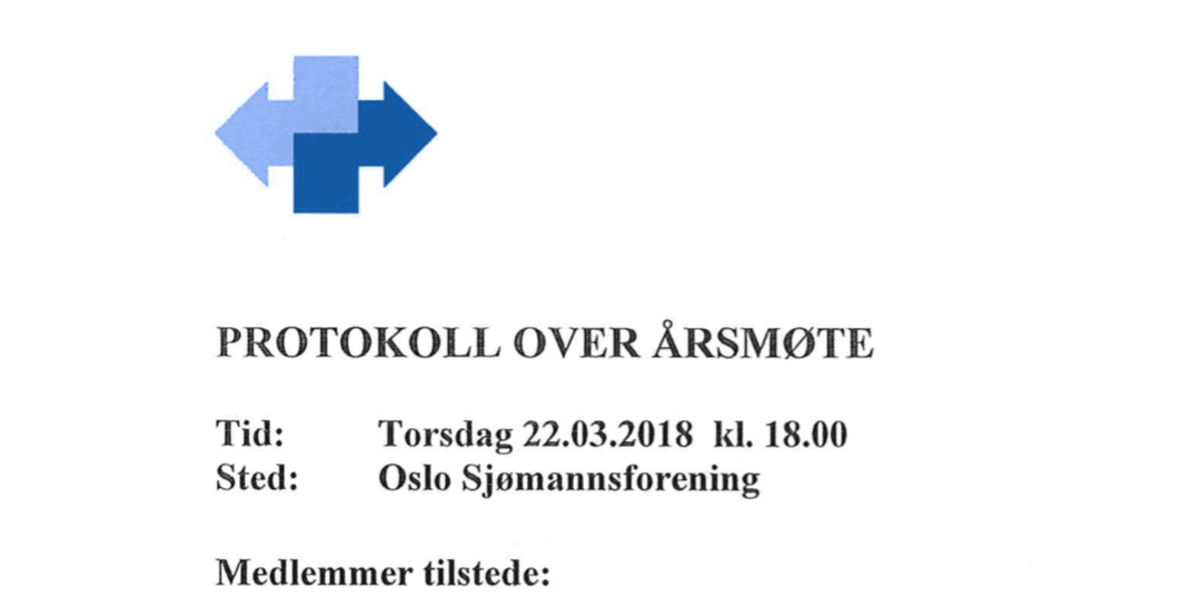 Protokoll over årsmøtet 2018